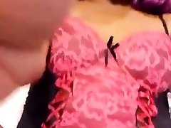 Classy ebony bitch shagging in black lingerie
