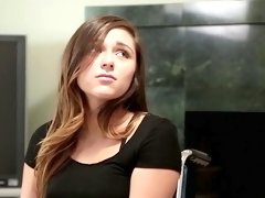 Small tits brunette Zoey Foxx moans while getting fucked hard