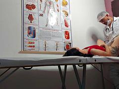 Jennyferpimentas Big Butt Gynecologist Fingers Ass and Pussy with Dildo Then Fuck