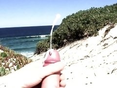 Cum Release at Beach
