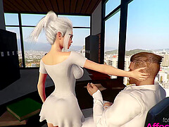 Futanari babe fucking with her boss in a 3d animatio porn