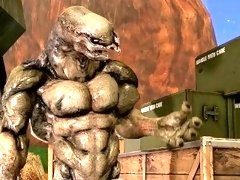 Surrounded, Hyper Sangheili Muscle Growth Animation