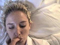 Hot blonde Suzy with big natural tits gets fucked doggy style