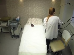 Laser hair removal for sexy Russian babe on hidden cam