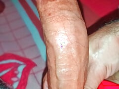 Masturbated in bathroom after long time semen came out