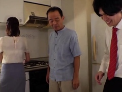 Cheating Asian housewife expressing her passion for cock