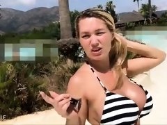 Stacked milf gets fucked doggystyle and facialized outside